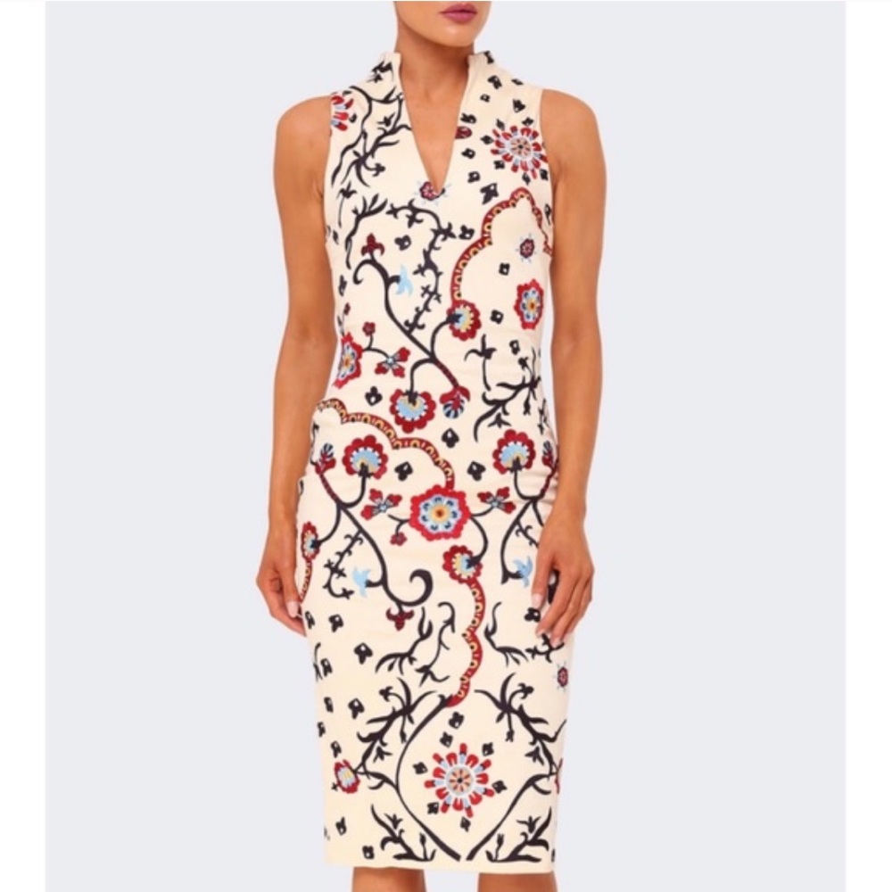 Alice + Olivia Embroidered Floral Dress Size 2